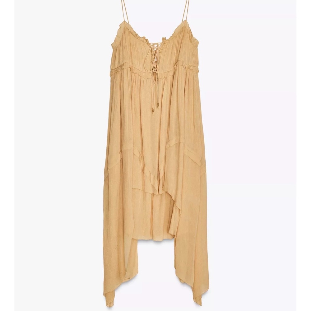 🔥NWT. ZW Collection Asymmetrical Ruffled Dress. Size M - Picture 5 of 16